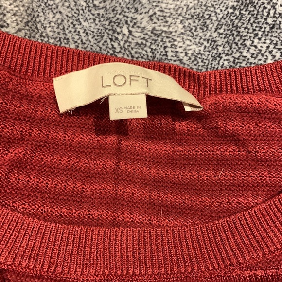 Loft quarter sleeve semi sheer top - Picture 2 of 5